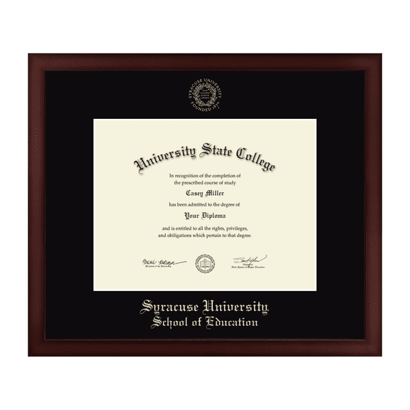 Framerly - SU Education Diploma Frame with Black Mat