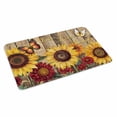 thumbnail image 2 of Sunflower Brown Wooden Door Mat&nbsp;Indoor Outdoor Entrance, Non Slip Rug for Kitchen Bathroom Entryway Rug, Vintage Flowers Butterfly Washable Doormat Floor Mat for Office Home Decor 20x31.5 Inch, 2 of 8