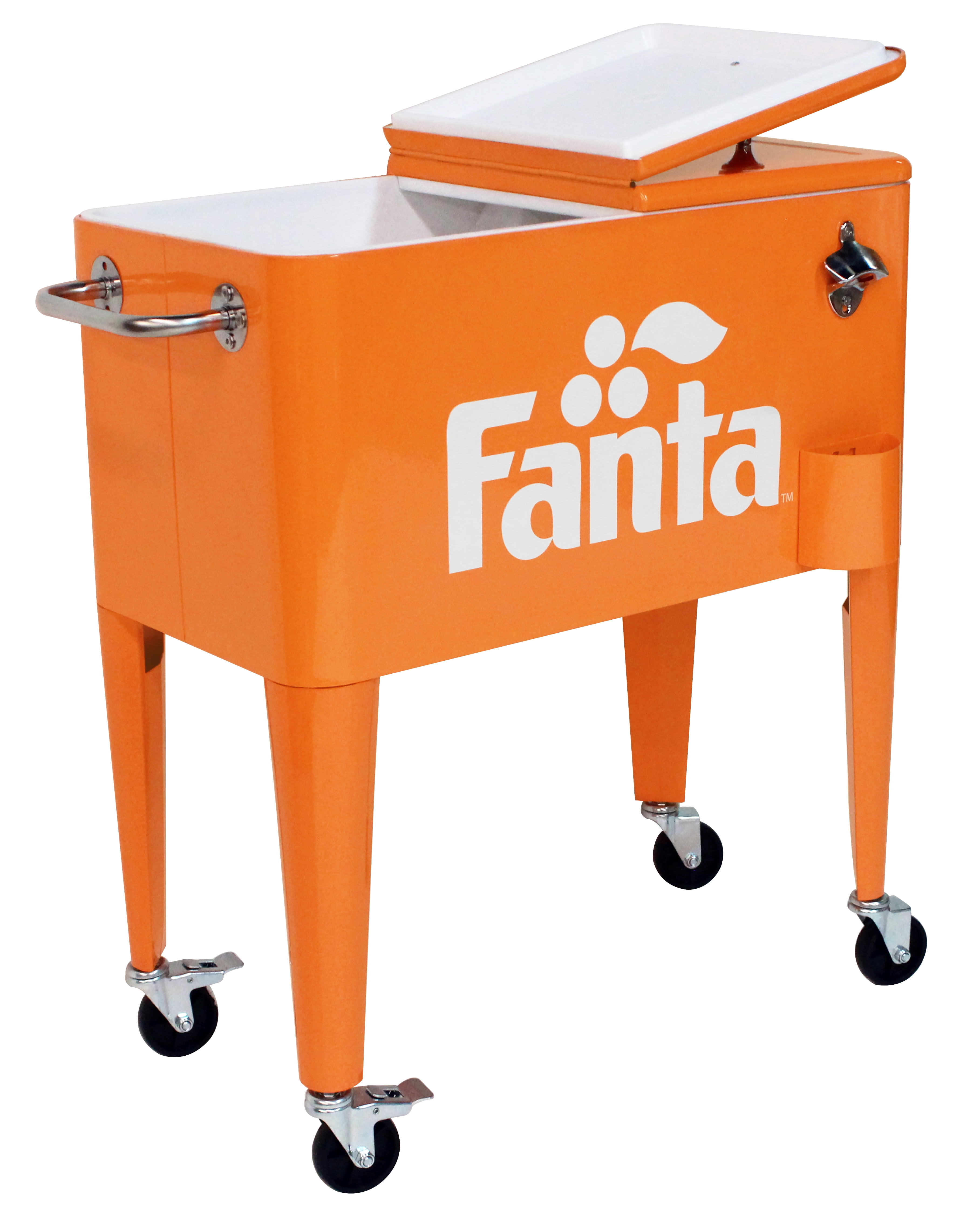 Leigh Country Coca-Cola Series CP 98501 Fanta 60 Qt Metal Outdoor Patio Cooler - Orange