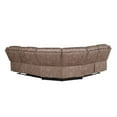 thumbnail image 4 of Benjara Sectional Sofa with Manual Reclining and USB Port, Taupe Brown, 4 of 5