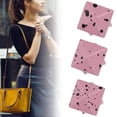 thumbnail image 1 of Pyramid Stud 200 Pcs Pyramid Stud Clothing Bag Decorative Accessory Metal Pyramid Rivets 10mmPink Base And Black Point, 1 of 8