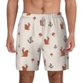 thumbnail image 3 of Uemuo Cute Squirrel Pattern Mens Swim Trunks Quick Dry Board Shorts with Mesh Lining, Stretch Beach Shorts Quick Dry No-Chafing Board Shorts-Medium, 3 of 9