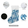 thumbnail image 3 of Blue Snowflakes Cubes Large Size Christmas Stockings Xmas Stocking Holiday Party Decorations, 3 of 8
