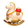 thumbnail image 4 of Figura de caballo mecedor, escultura animal, recuerdo artístico, adorno de mesa para blanco, 4 of 8