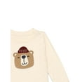 thumbnail image 3 of Garanimals Baby Boy Slub Graphic Bodysuit with Long Sleeves, Sizes 0M-24M, 3 of 4