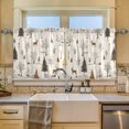 thumbnail image 2 of Yayeee Kitchen Curtains Set of 2 Light Filtering 57"x24" Over Sink Window Panels, Beige Christmas Forest, 2 of 7