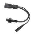 thumbnail image 1 of IEC320 C14 CABLE DE ALIMENTACIÓN FEMENINA MOCHO A C5 C7, Impermeable de 11.8 Pulgadas de Extensión de Alimentación Resistente Al Calor de 10a 250V para lámparas de Escritorio, 1 of 7