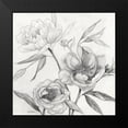 thumbnail image 2 of Robinson, Carol 20x20 Black Modern Framed Museum Art Print Titled - Linen Peony Sketch II, 2 of 5