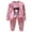 Hot Pink, variant on Mama's Boy Baby Clothes Bear Print Waffle Knit Long Sleeve Sweatshirt Jogger Pants Set Toddler Fall Winter Outfits Dark Green 3-4 Years