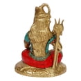 thumbnail image 4 of Brass World Brass Multicolor Gemstone Handwork Blessing Lord Shiva Murti Idol Shankar Bhagwan Bhole Nath Statue Home Mandir Puja Temple Showpiece Accessories Pooja Gift & Home Decor 7 Inch, 4 of 4