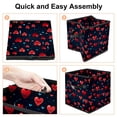 thumbnail image 4 of Electrocardiogram Foldable Storage Bins with Handle, 10.8"x10.5"x10.6", Large Capacity Cube Organizer Storage Baskets Bin, 4 of 6