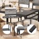 thumbnail image 3 of Mesas de Comedor con 2 Taburetesy y 1 Banco para 4-5 Personas, Conjunto de Mesa para Comedor, Cocina, Cafe, Amplia Superficie de 110 * 70 * 75cm (Gris), 3 of 6