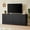 Black, variant on PORKISS Modern TV Cabinet for 75" TV, Wood Media Console Cabinet with Storage, Fluted Entertainment Center for Living Room, Walnut