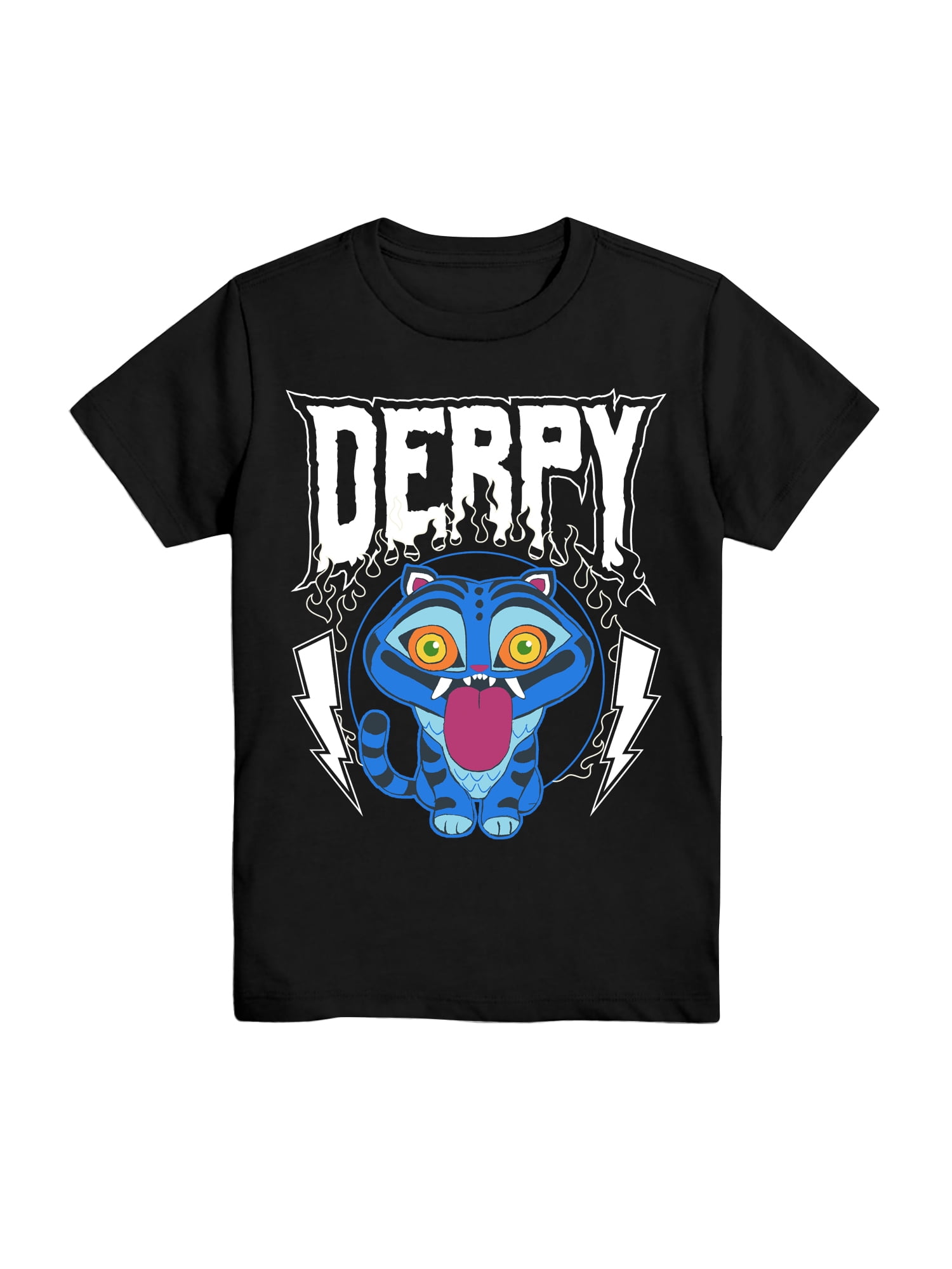 Kpop Demon Hunters Boys' Graphic Tee with Short Sleeves, Derpy Tiger, Sizes 4-18