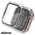thumbnail image 1 of 2 Pack Case for Apple Watch SE/Series 6/5/4 Built-in Tempered Glass Screen Protector, All-Around Ultra-Thin Bumper Full Cover Hard PC Protective Case for iWatch, 1 of 8