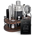 thumbnail image 1 of Kit de bartender Home Hero Elegant de 22 piezas con soporte de madera, 1 of 8