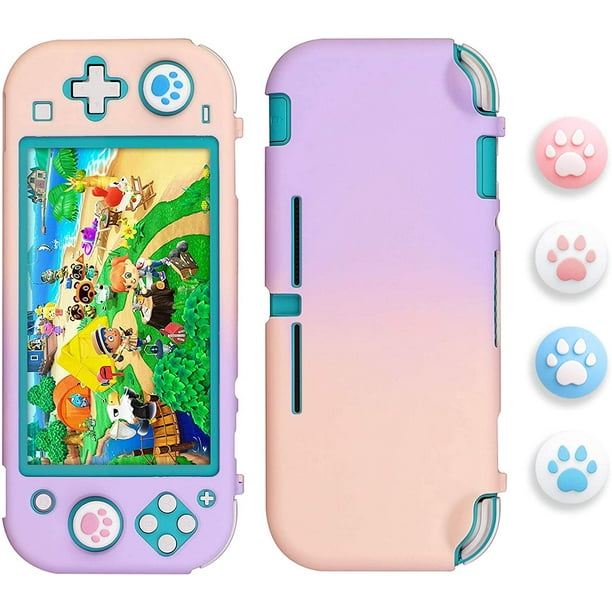 Estuche protector para Nintendo Switch Lite, Estuche rígido de PC Premium Absorción de golpes Antiarañazos Compatible con Nintendo Lite con 4 tapas de agarre para pulgar Ormromra WMZL-1250-5