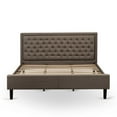 thumbnail image 6 of East West Furniture KD18K-2VL07 3 Pc Bed Set - King Size Platform Bed Brown Headboard with 2 Night Stand - Black Finish Legs, 6 of 8