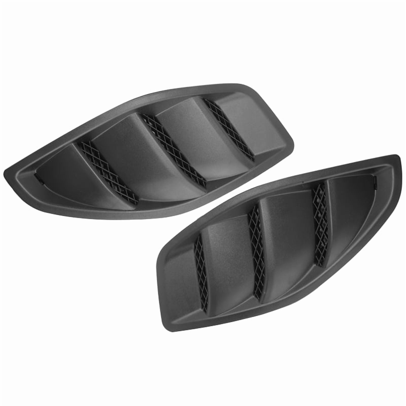 Car Left Right Engine Hood Dome Louvers Air Inlet Vents Bezel Fit for JK 2007-2017,2 x Hood Vents Inlet Cover,Black