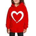 thumbnail image 1 of Sudaderas con capucha para niños y niñas, sudaderas casuales de manga larga, lindas sudaderas de gran tamaño con bolsillo de polar, chaquetas para niñas, 1 of 4