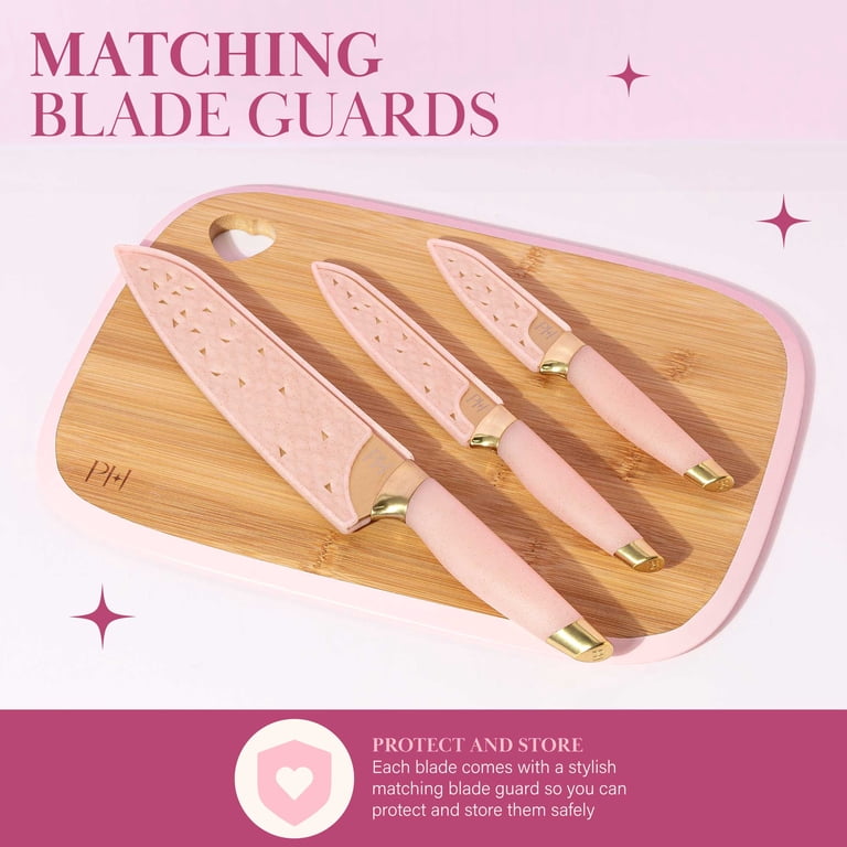 Paris Hilton 7-Piece Reversible Bamboo Heart Cutting Board