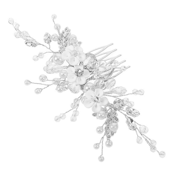 Landege Crystal Rhinestone Flower Wedding Hair Comb Bridal Headpiece Hair Clip Bridesmaids Hair Accessories for Women and Girls