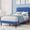 blue, variant on Twin XL Velvet Upholstered Platform Bed Frame, Adjustable Height Headboard, 1000 Lbs Heavy Duty Metal Support, Noise-Reducing EVA Sponge, No Box Spring Needed, Fast 30-Min Assembly, Beige