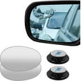 thumbnail image 1 of XINQIHANG 2 pcs Blind Spot Mirrors, 2" Oval Ultra-thin Frameless HD Glass Convex Side Rear View Mirror with Wide Angle Adjustable Stick for Cars SUV and Trucks, Pack of 2, 1 of 7