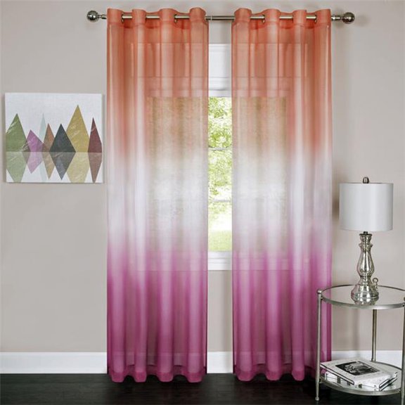 Rainbow - Single Grommet Panel, Pink - 52 x 84 in.