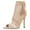 Nude, variant on YDN Women Open Toe Stiletto High Heel Mesh Boots Ankle Strap Booties Pump with Back Zipper Size 7 Black
