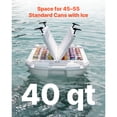 thumbnail image 4 of KFFKFF Floating Cooler, 40 QT Floating Ice Chest with Dry Storage & Tow Rope, Premium LLDPE Amphibious Drink Cooler, White, 4 of 9