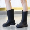 thumbnail image 5 of AUXDIQ Wellington Boots Women Mid-calf Wellies Waterproof Rain Boots Outdoor Garden Shoes, 5 of 6