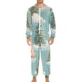 thumbnail image 2 of Christmas Trees on Clouds Snowflakes Christmas Adult's Hoodie Onesie Jumpsuit One-Piece Pajamas with Zipper Unisex for Holiday S, 2 of 7