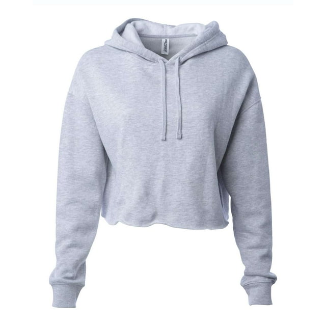 Independent Trading Co. Womens Lightweight Cropped Hooded Sweatshirt, XS