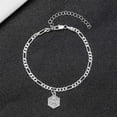 thumbnail image 3 of Initial Ankle Bracelets for Women Men, 18K Gold Silver Figaro Cuban Link Anklet Bracelet for Women Teen Girls, Custom Name Gold Anklet with Initials l, 3 of 4