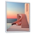 thumbnail image 2 of Designart "Dusk Beachside Building Calm" Coastal Floater Framed Canvas Art Print, 2 of 5