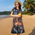 thumbnail image 3 of Lsque Chucky Print Women's Casual Dress T-Shirt Summer Short Sleeve Scoop Neck Swing Dresses, 3 of 7