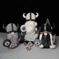 thumbnail image 5 of Viking Warrior Gnome Doll, Plush Holiday Gnomes Ornaments Set Handmade Plush Doll Gnome Scandinavian Swedish Tomte ,B, 5 of 5
