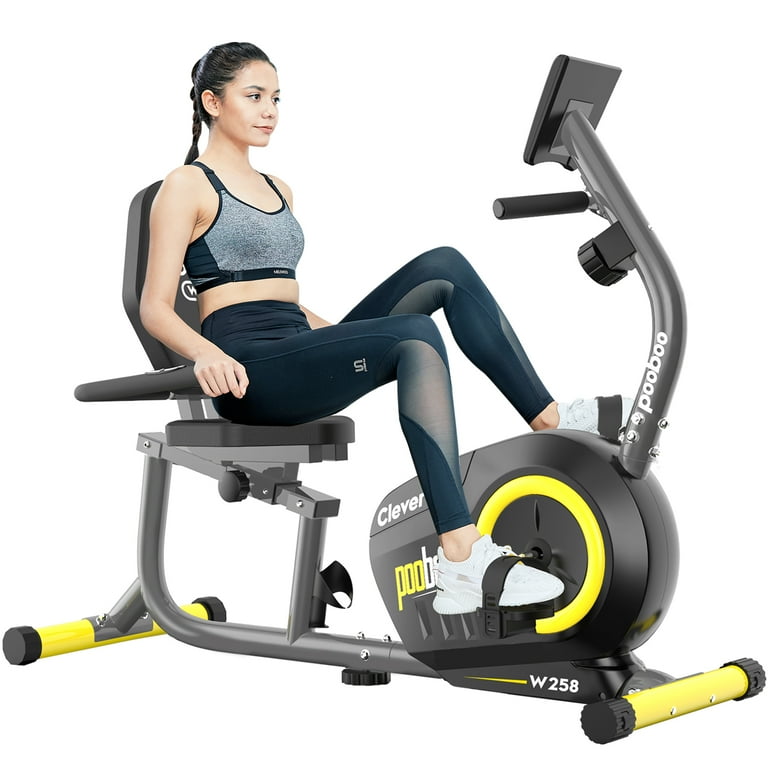 Pooboo Recumbent Exercise Bikes Sit Down Stationary Bicycle