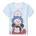 thumbnail image 1 of Ropa de Disney para niños, camisetas de manga corta de verano 2022 para niñas, camisetas con estampado de dibujos animados de Mickey Mouse y Minnie Mouse para bebés, ropa para niñas 100 Gao Jinjia LED, 1 of 2