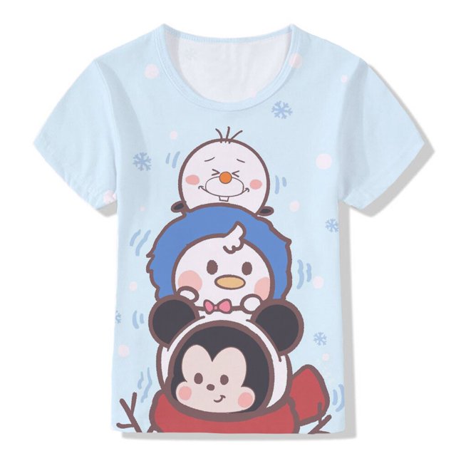 Ropa de Disney para niños, camisetas de manga corta de verano 2022 para niñas, camisetas con estampado de dibujos animados de Mickey Mouse y Minnie Mouse para bebés, ropa para niñas 100 Gao Jinjia LED
