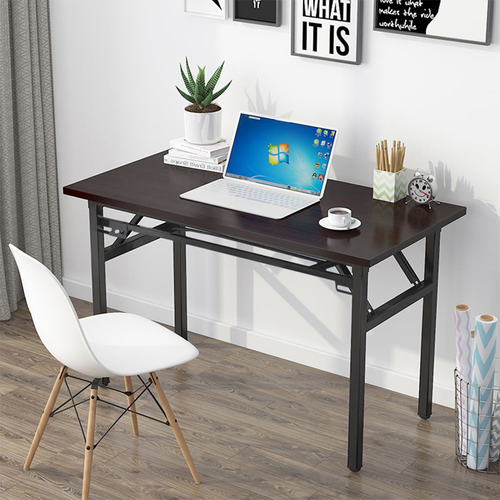 Details about   47” Folding Computer Desk Modern Writing Laptop Table For Home Office Study 