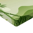 thumbnail image 2 of Ambesonne Green Leaf Fitted Sheet, Japanese Tree Oriental, Queen Size, Lime Green and Pale Green, 2 of 3