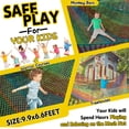 thumbnail image 4 of JumpTrzz Climbing Net for Kids - 9.9FT x 6.6FT Double Layer Heavy Duty Playground Climbing Cargo Net, Safety Mesh for Tree House & Back Yard (Rainbow), 4 of 8
