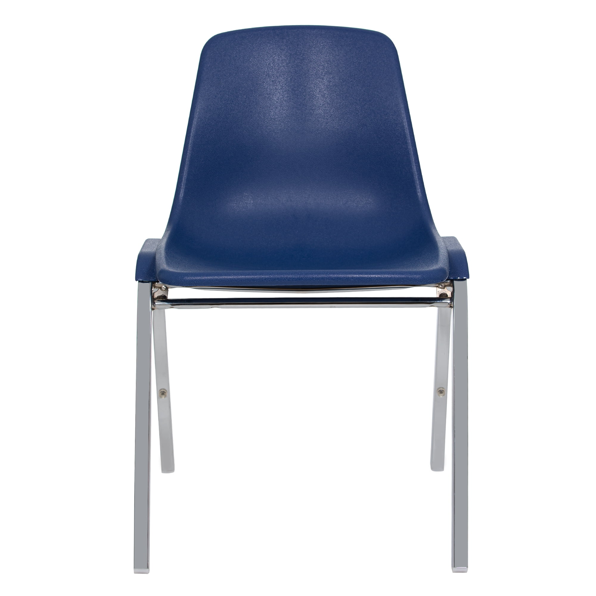 Hampden Furnishings Willa Collection Plastic Stack Chair, Blue, Pack of 2