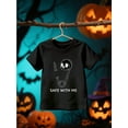 thumbnail image 1 of Halloween T-shirt - Cute Skull & with ME Graphic Tee, 100% Cotton Soft Everyday Shirt for to Kids, Spooky Party Outfit or Casual Fall/Summer Clothing - Machine Washable, 1 of 6