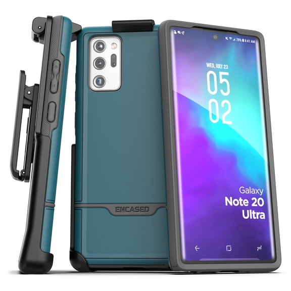 Galaxy Note 20 Ultra Belt Clip Protective Holster Case (2020 Rebel Armor) Heavy Duty Rugged Full Body Cover with Holder for Samsung Note 20 Ultra (Blue)
