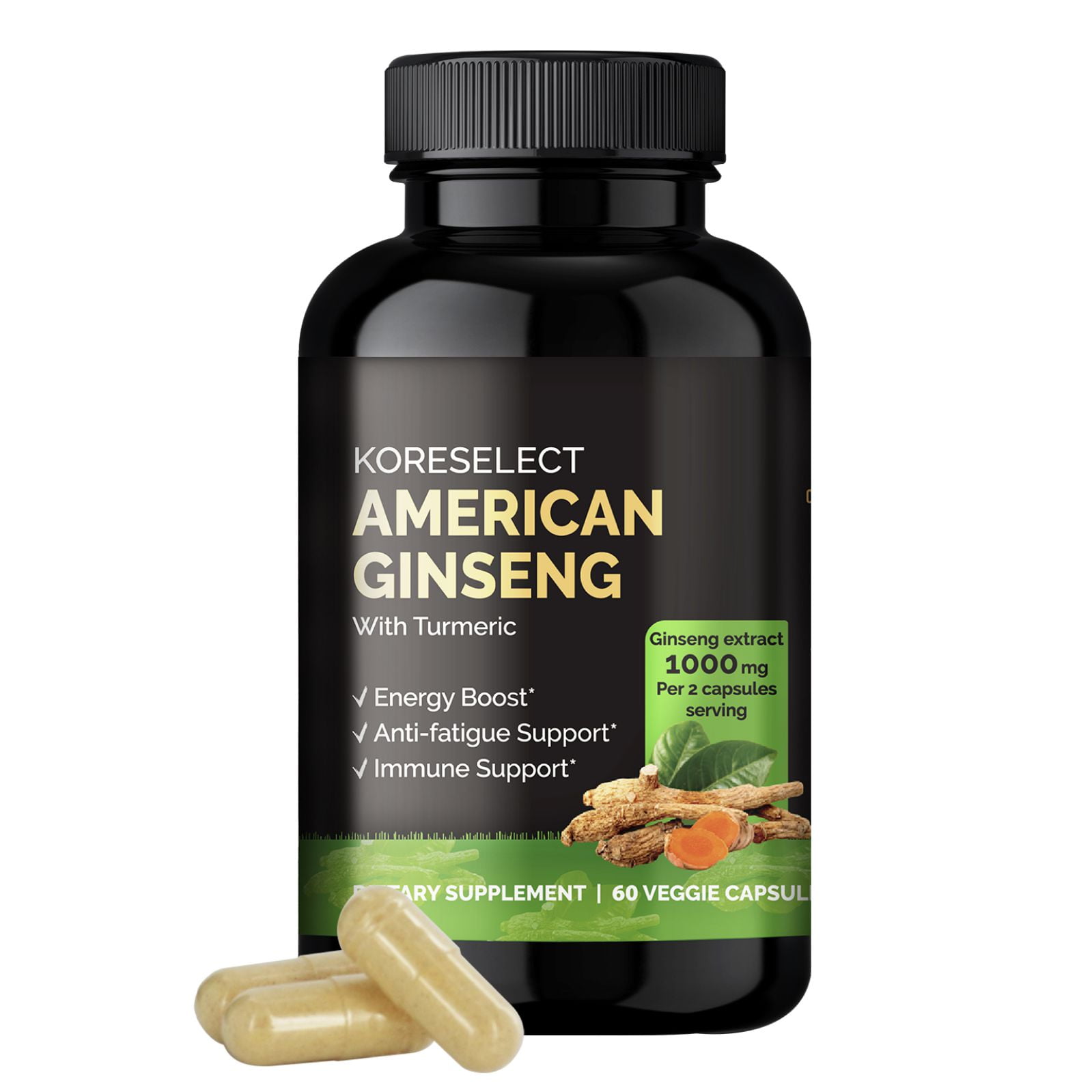 KORESELECT American Ginseng Capsules 1000 mg American Ginseng Extract