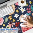 thumbnail image 2 of Long Mouse Pads for Desk,Pioneer Flower Floral Print Pattern Desk Mats on Top Of Desks, Desk Mouse Pad Extra Large with 3mm Non-Slip Base and Stitched Edge for Gaming,Office,Work,Home 47.3"x23.6", 2 of 6