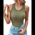 thumbnail image 1 of Camisetas Sin Mangas con Sujetador Incorporado, Camisetas Deportivas Sin Mangas para Mujer, Camisetas Sin Mangas Acanaladas para Hacer Ejercicio, Camisetas para Correr Verde S, 1 of 8